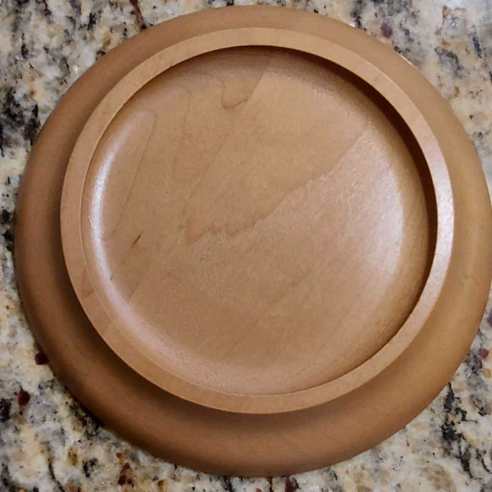 Longaberger Natural Brown Wooden Candle/Globe Holder